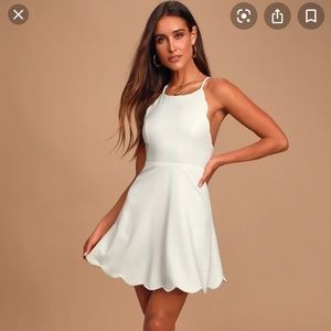 Lulus Play on Curves Ivory Backless Dress